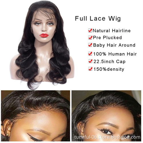Glueless Front Full Lace Wig Wholesale Virgin 100% Cheap Short Brazilian HD Natural Full Lace Human Hair Wig For Black Women